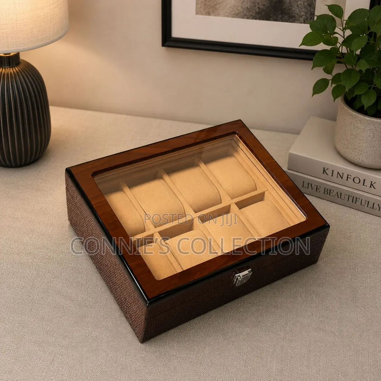 Glass Wood Watch Storage Box(4,8,10,12,15 Slots)Check Description