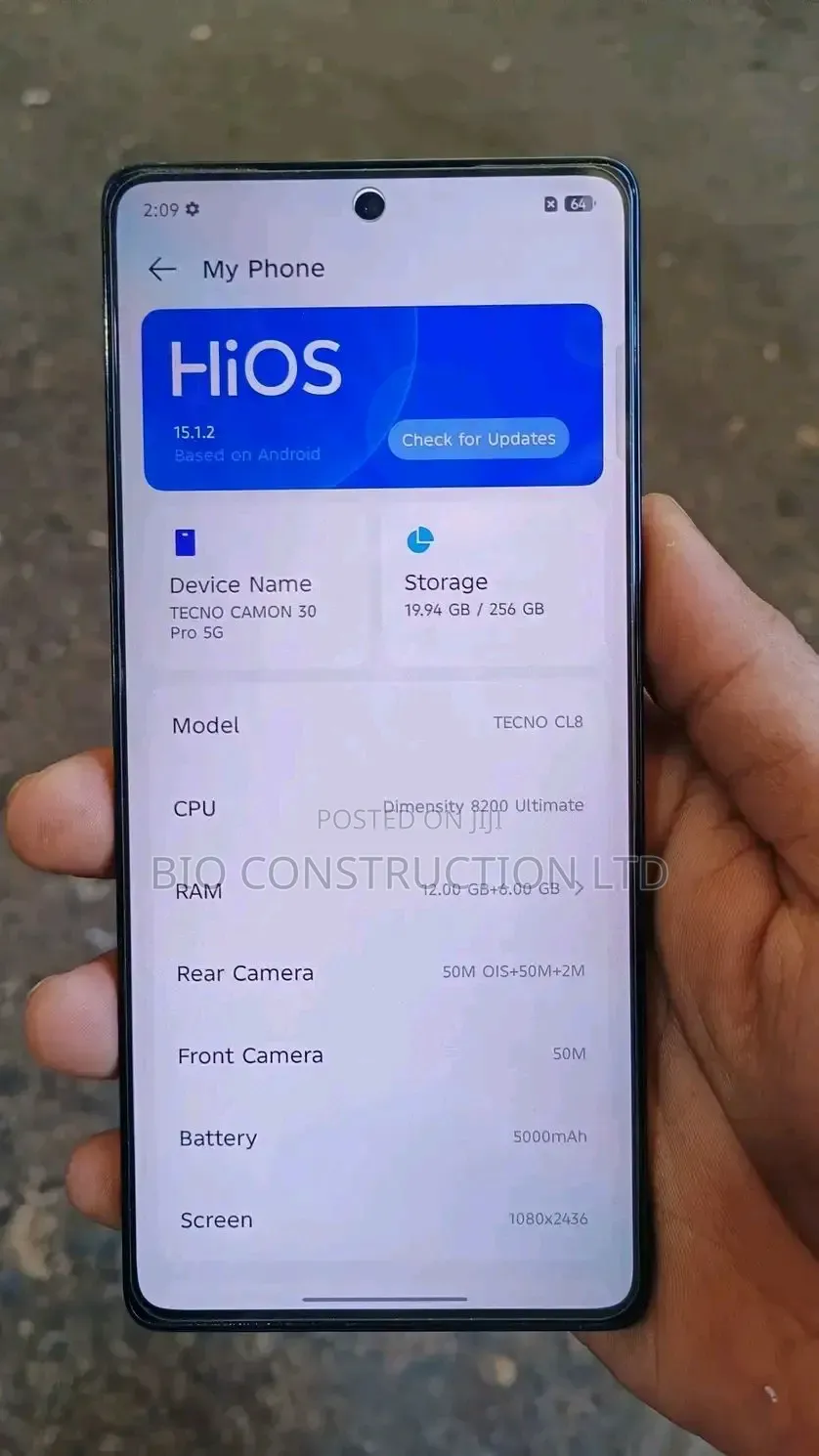 Tecno Camon 30 256 GB Black