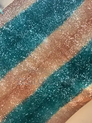 Brown and Green Batik Fabric