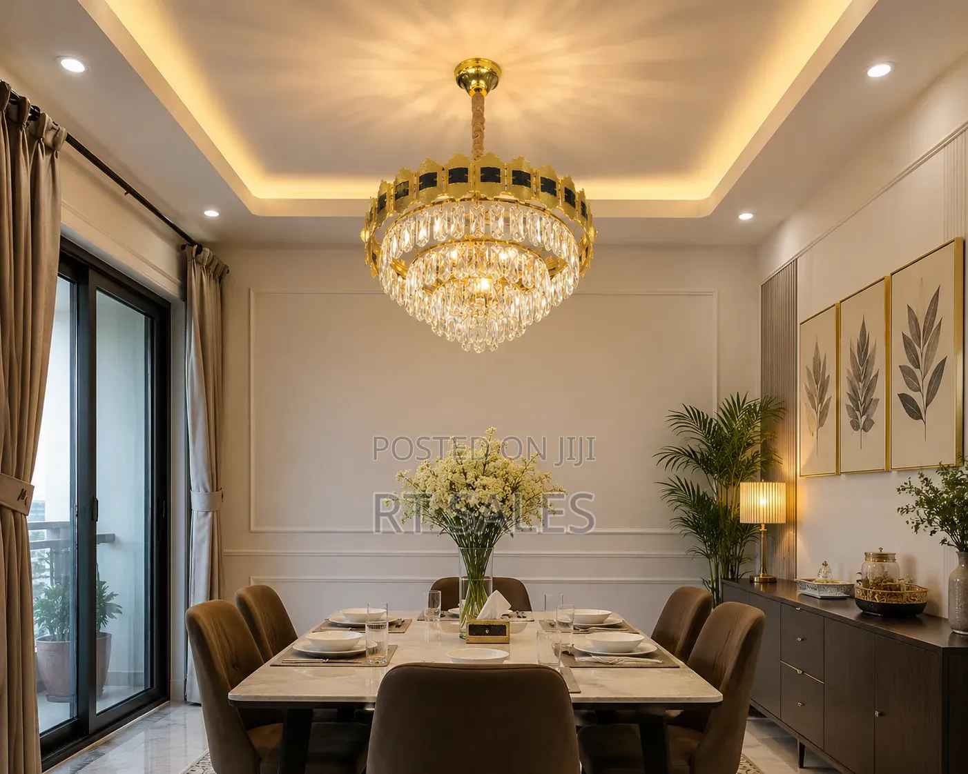 Modern Golden E14 Chandelier Light.