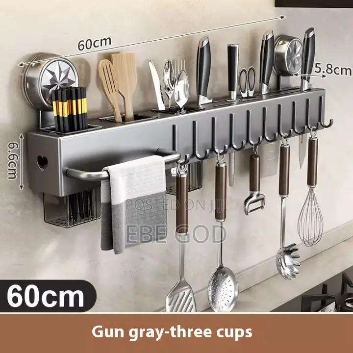 Multi Functional Holder For Kitchen Use - Silver