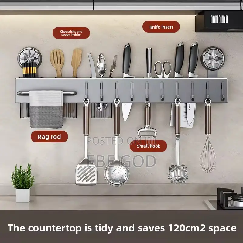 Multi Functional Holder For Kitchen Use - Silver