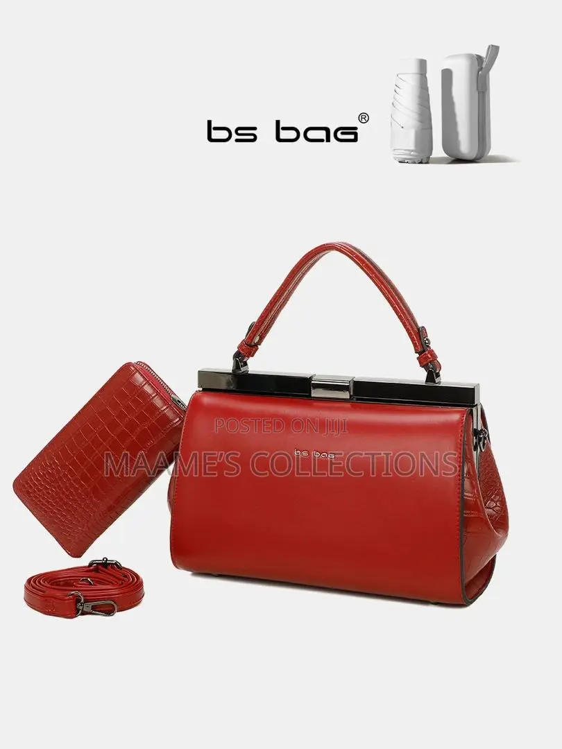 Quality Bs Bag Top-Handle Women’S Handbag With Purse and Long Strap