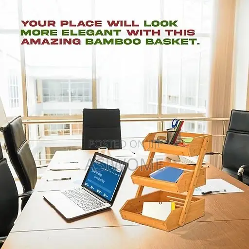 Large Bamboo Basket 3-Tier