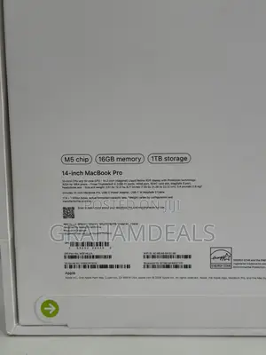 New Laptop Apple MacBook Pro 2025 M5 16GB Apple M5 SSD 1T