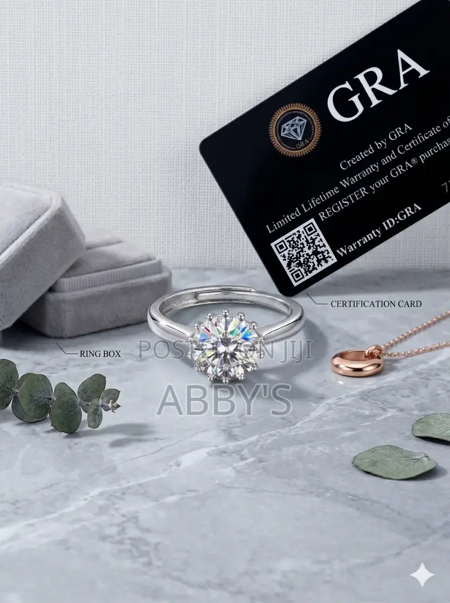 Adjustable 1.0ct Moissanite Diamond Promise Ring