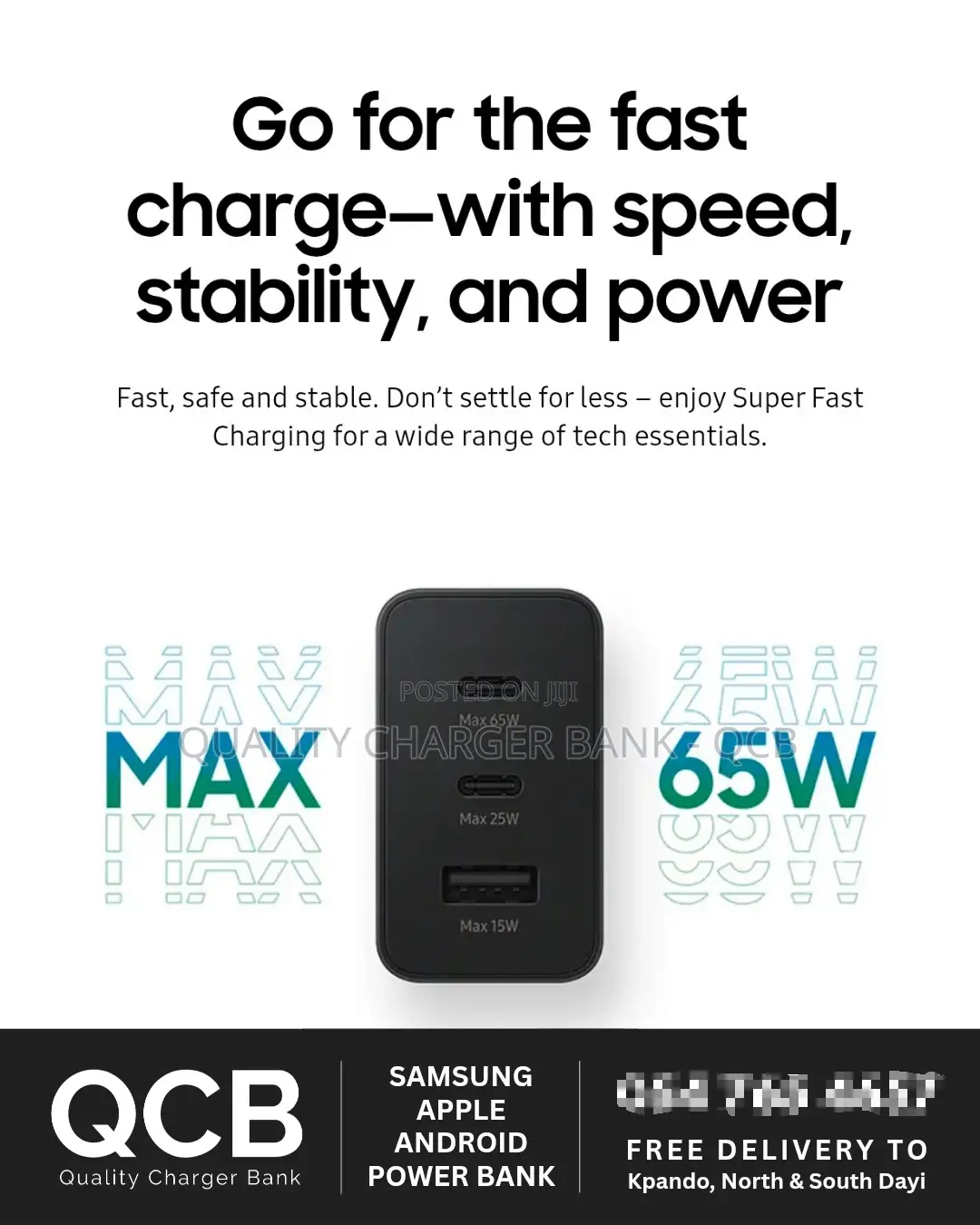 Original Samsung 65w Pd Trio Ports Type - C Complete Charger