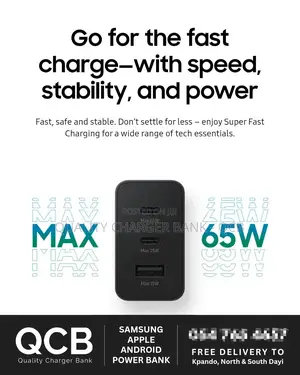 Original Samsung 65w Pd Trio Ports Type - C Complete Charger