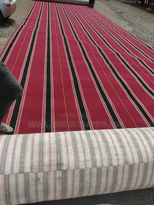 Red and Black Stripes Industrial Carpet