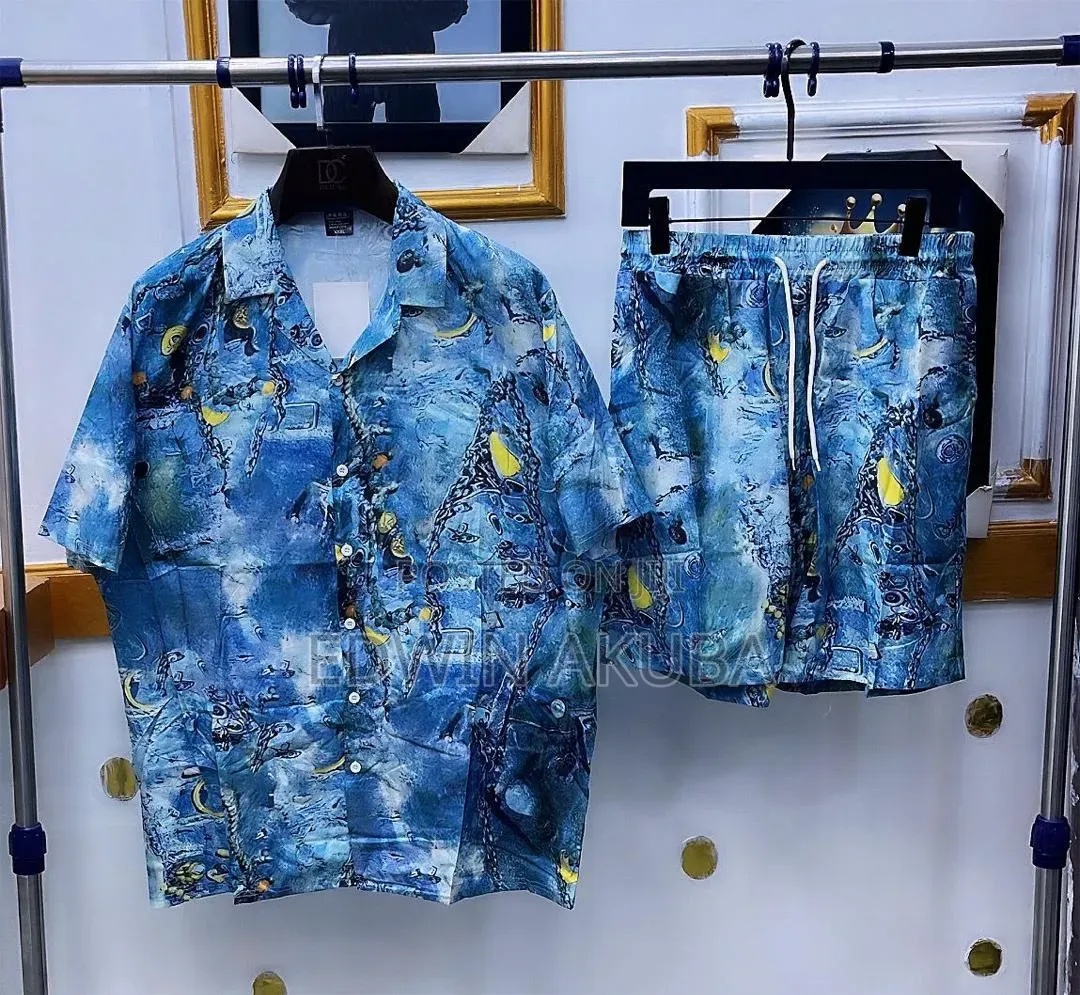 Men's Luxury 2-Piece Short and Shirt Set