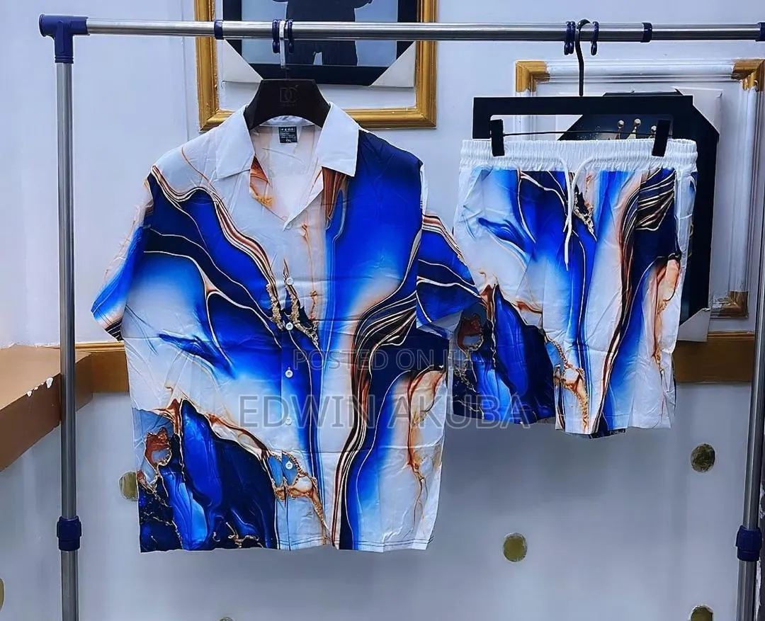 Men's Luxury 2-Piece Short and Shirt Set