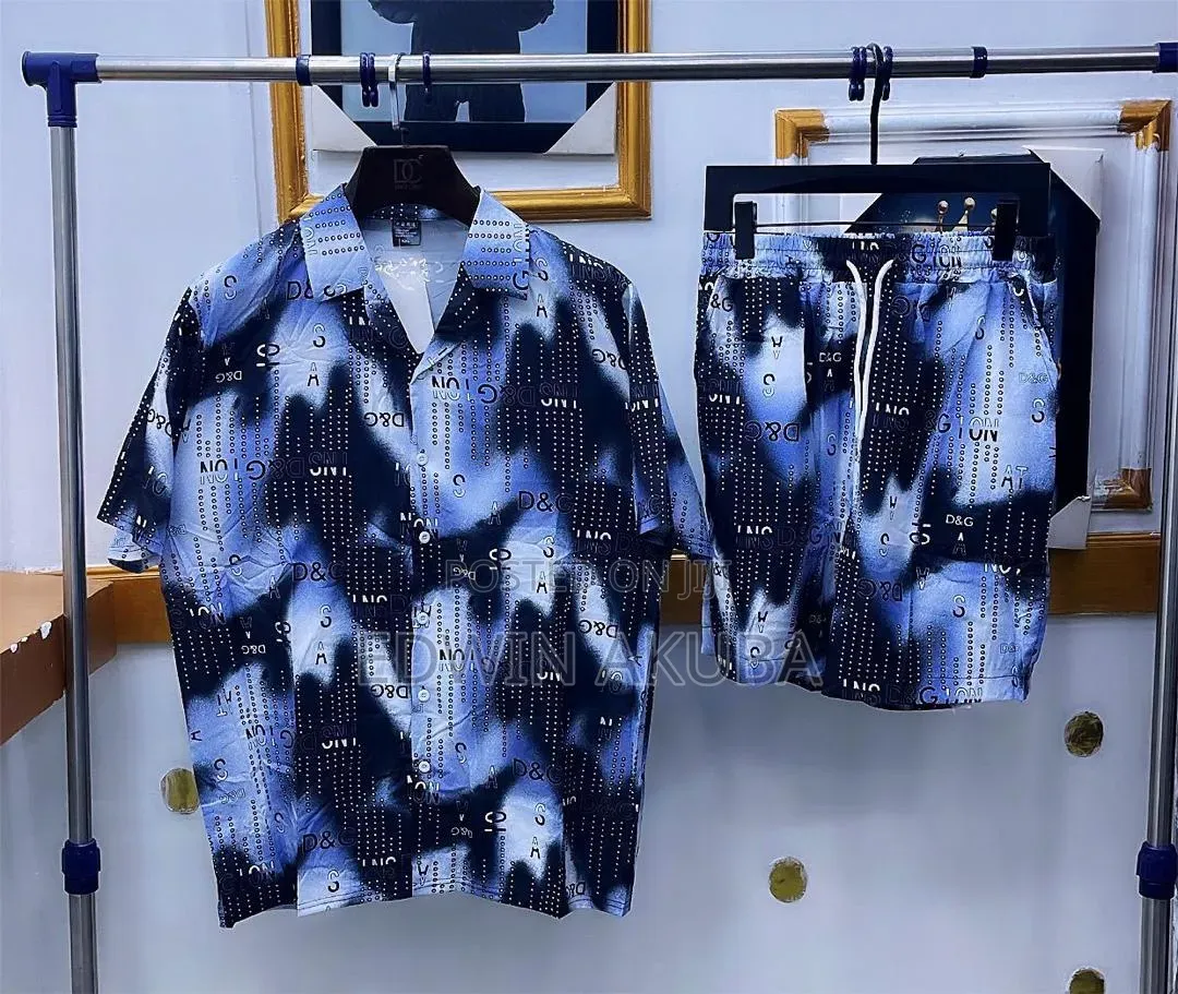 Men's Luxury 2-Piece Short and Shirt Set