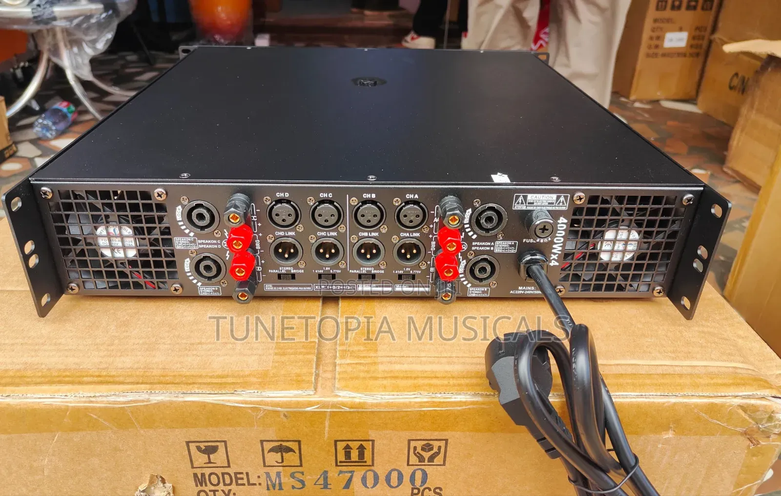 Jac Professional Ms47000 4-Channel Power Amplifier for Line Arrays