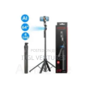 C17 Auto Face Tracking Ai Qudrapod Gimbal Selfie Stick