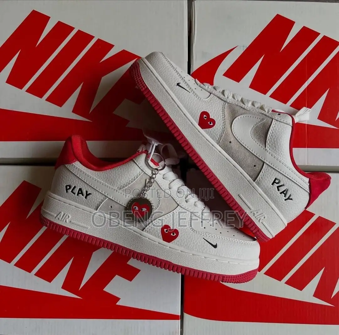 Original Nike Airforce 1 Play Cream/Red