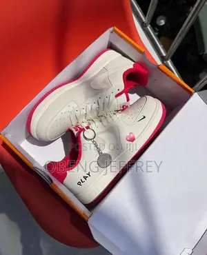 Original Nike Airforce 1 Play Cream/Red