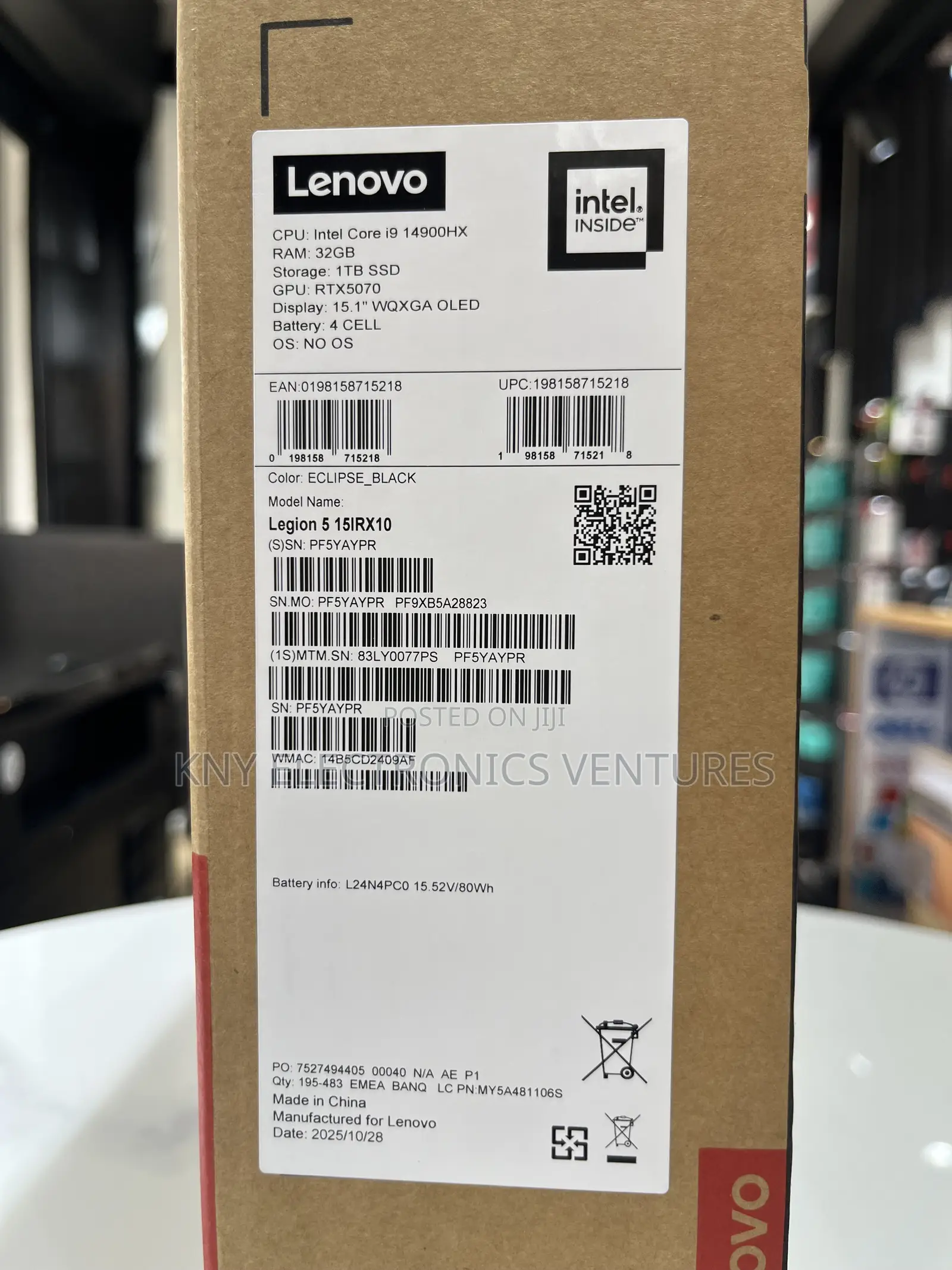 New Laptop Lenovo Legion 5 32GB Intel Core i9 SSD 1T