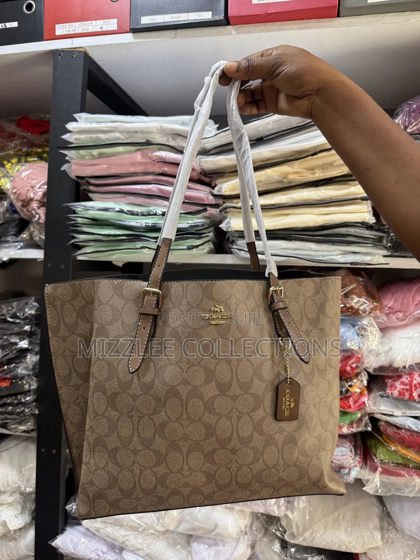 Quality Ladies Coach Tote Bag With 2 Compartment