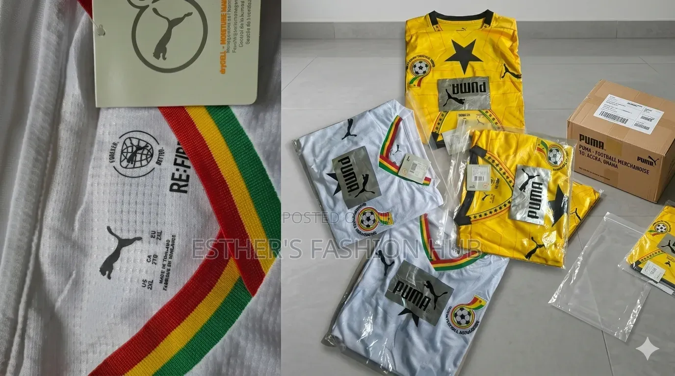 Ghana Jersey 24/25 Home White With World Cup Patches