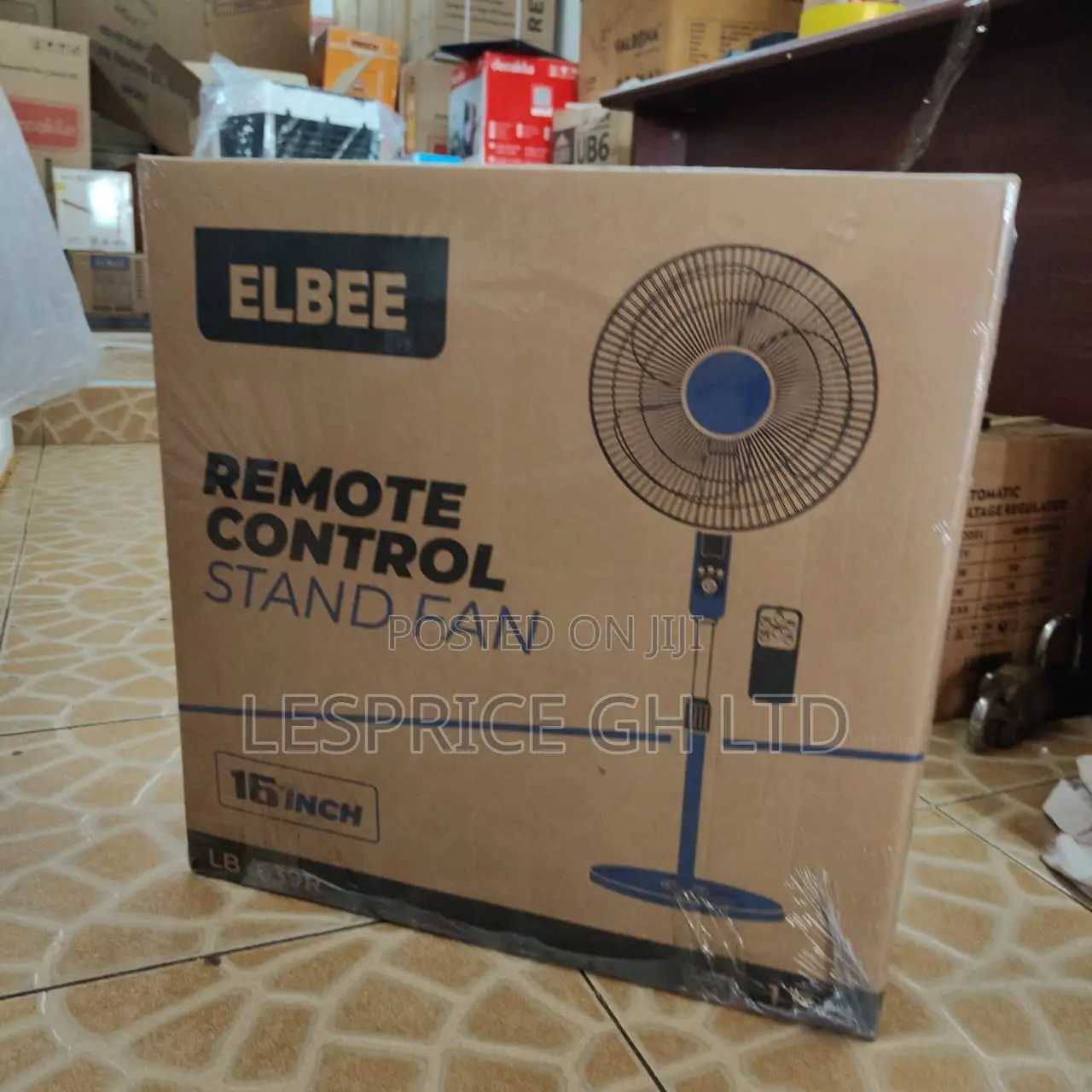 Long Lasting Original 16'' Remote Controlled Standing Fan From Elbee