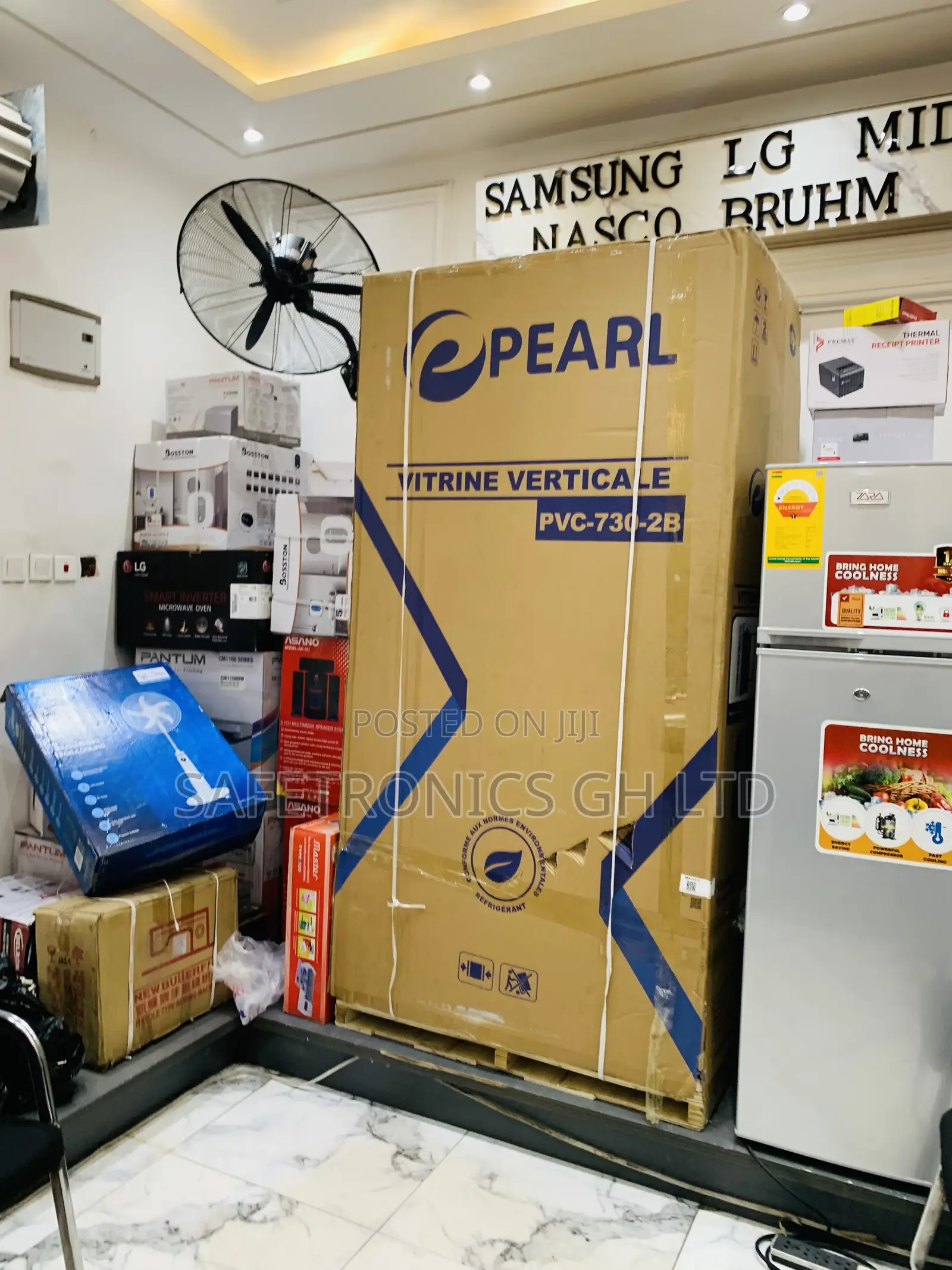 Best Quality Pearl 610l Double Door Display Fridge Cooler PVC-730-2b