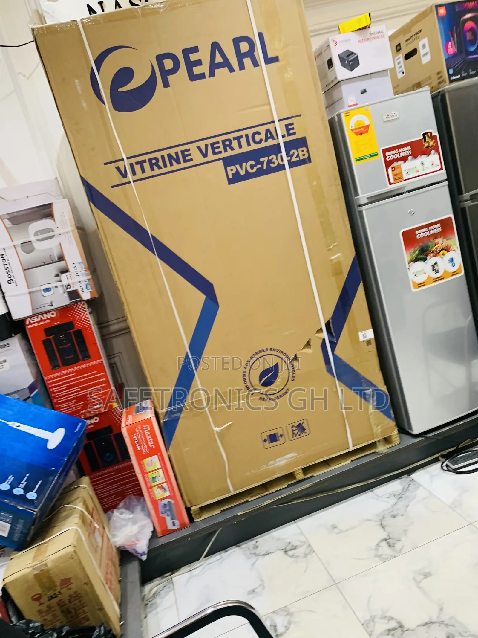 Ultra Good Pearl 610liter Double Door Display Fridge Cooler PVC-730-2b