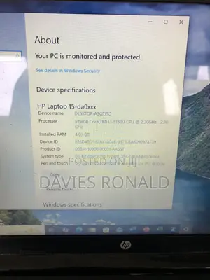 Laptop HP 15 8GB Intel Core i3 HDD+SSD 500GB