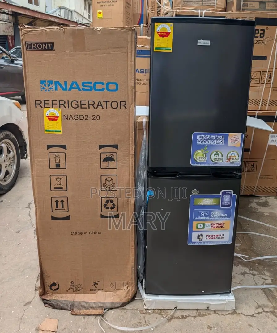 Nasco 142liters Double Door Fridge