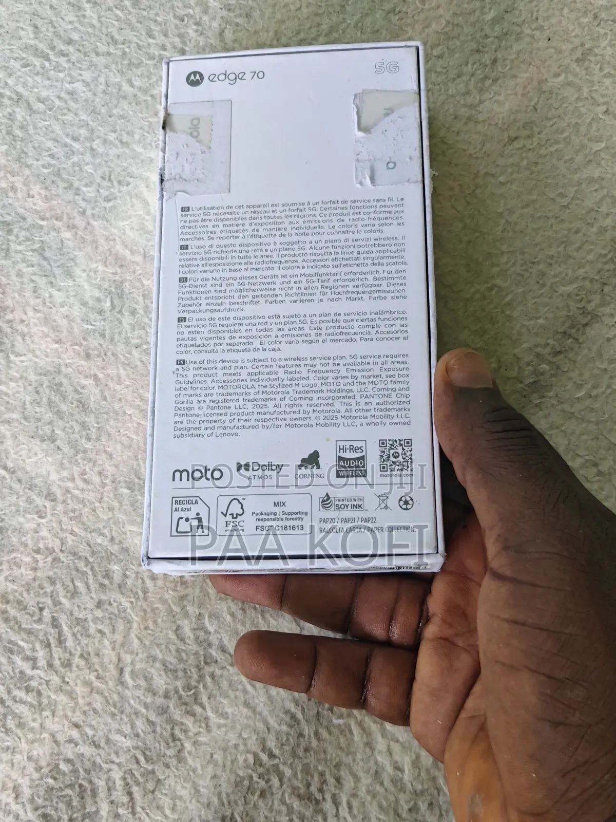 New Motorola Edge 70 5G 512 GB Gray