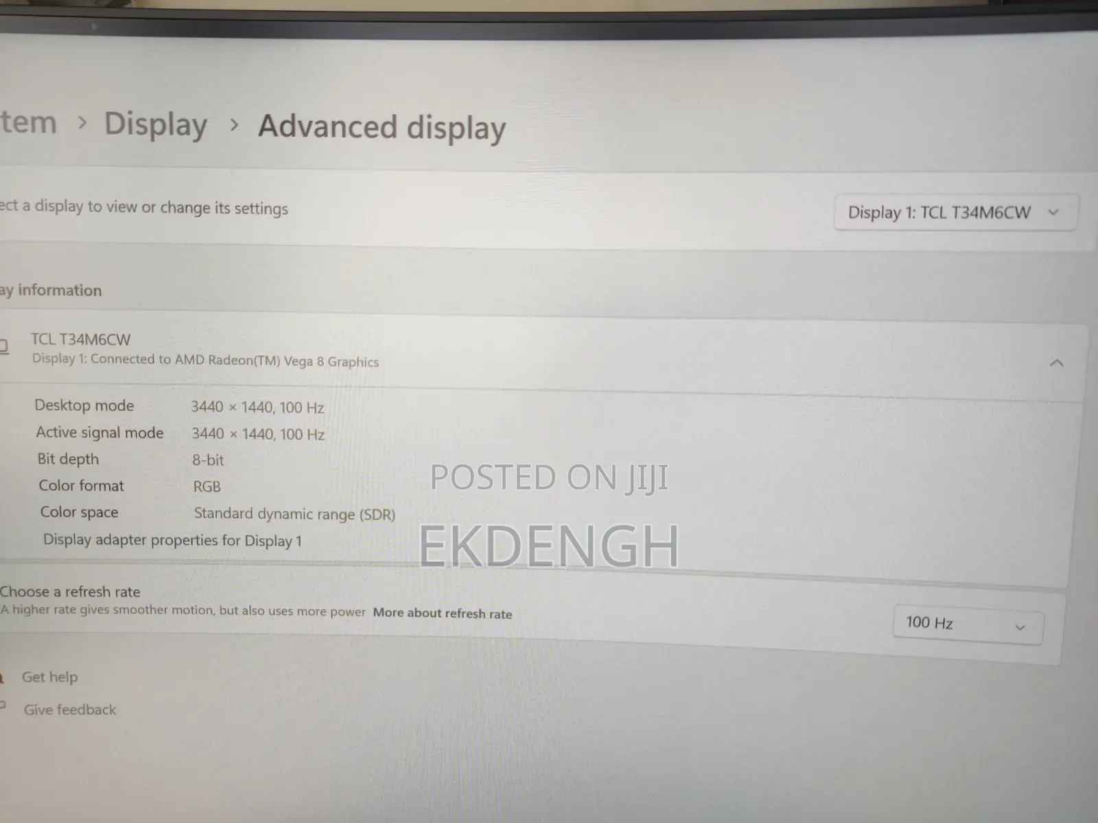 TCL T34m6cw White 34" Ultrawide Curved Display 3440×1440 100hz