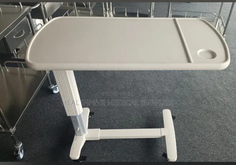 Adjustable Overbed Table With Wheels