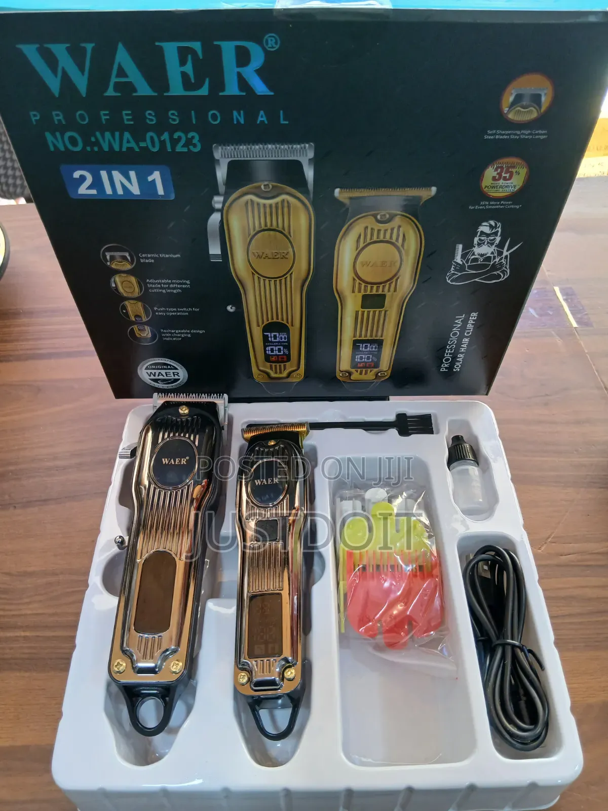 Waer 0123 2 in 1 Rechargeable Clipper
