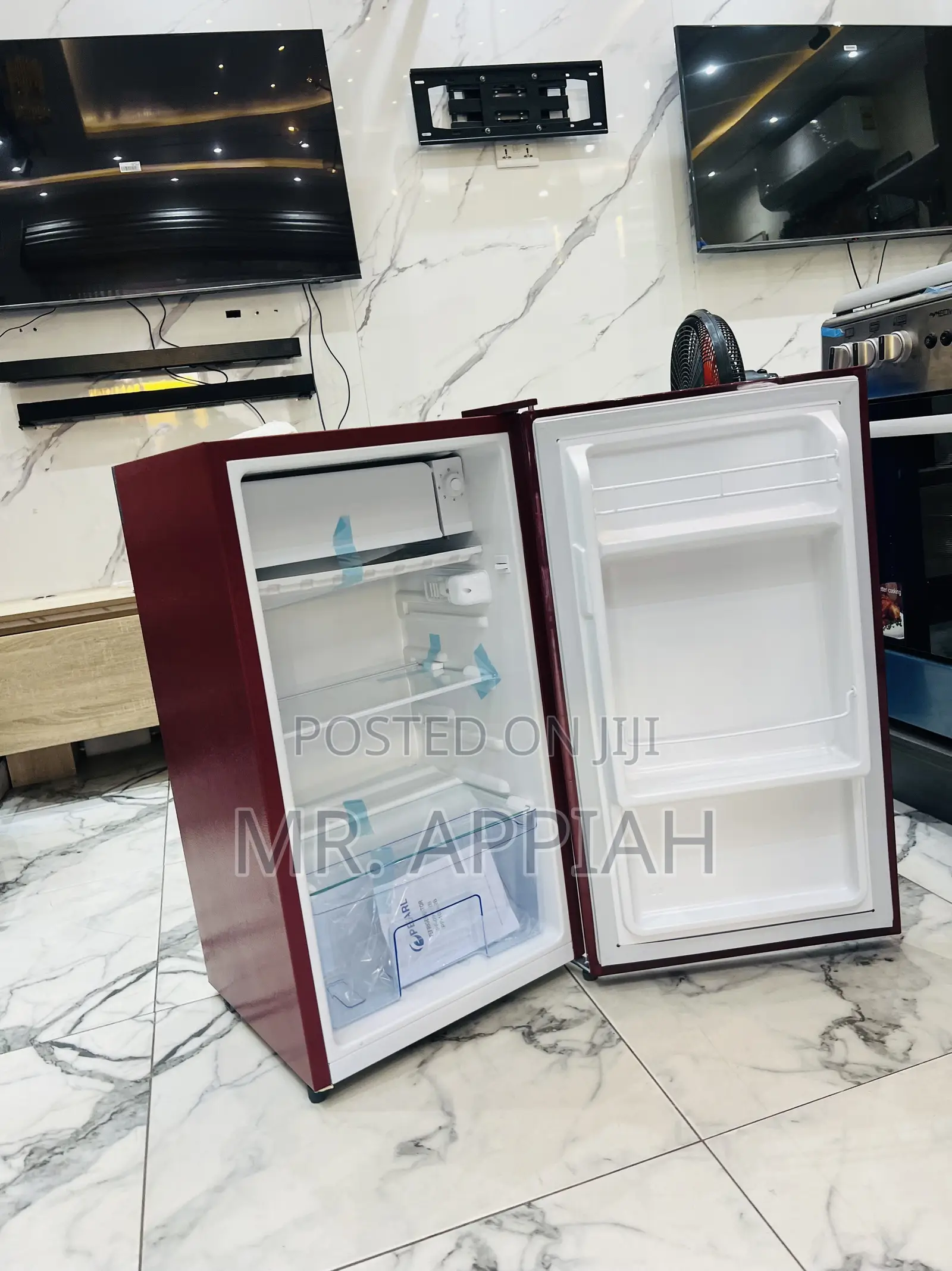 Unique Pearl Pf-109-2b Single Door Table Top Fridge(Red) 