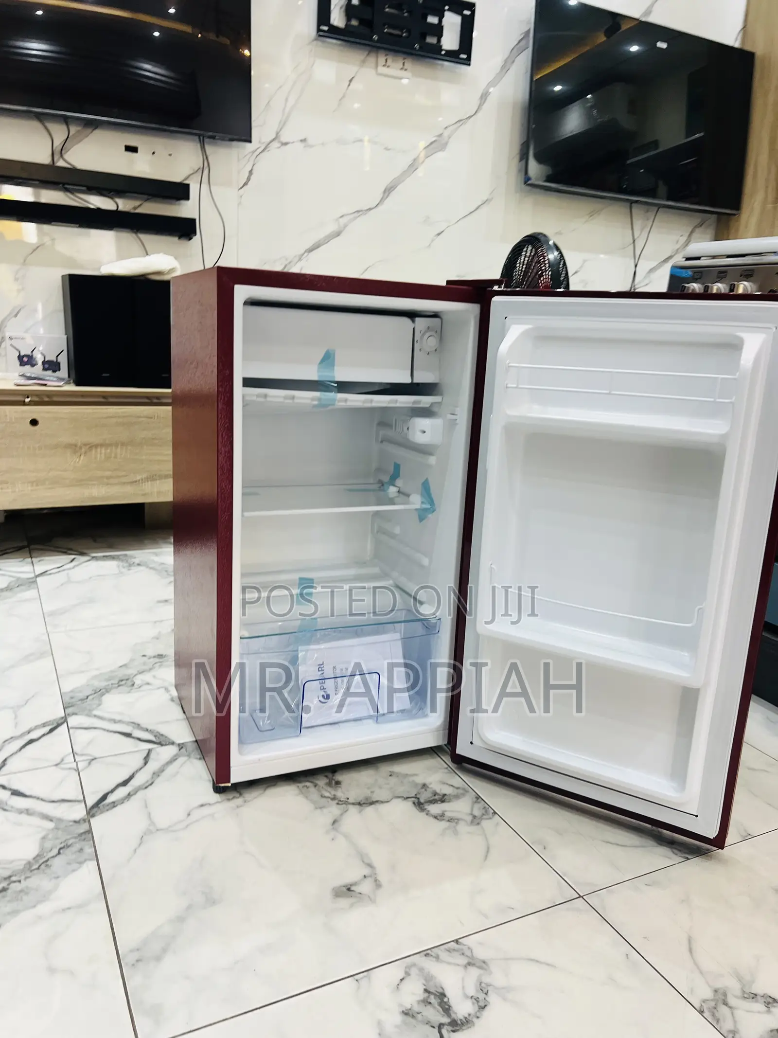 Sleek Pearl Pf-109-2b Single Door Table Top Fridge(Red)80l