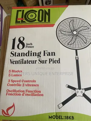 Elcon 18inch Fan(Adjustable Height-Low Noise Motor)