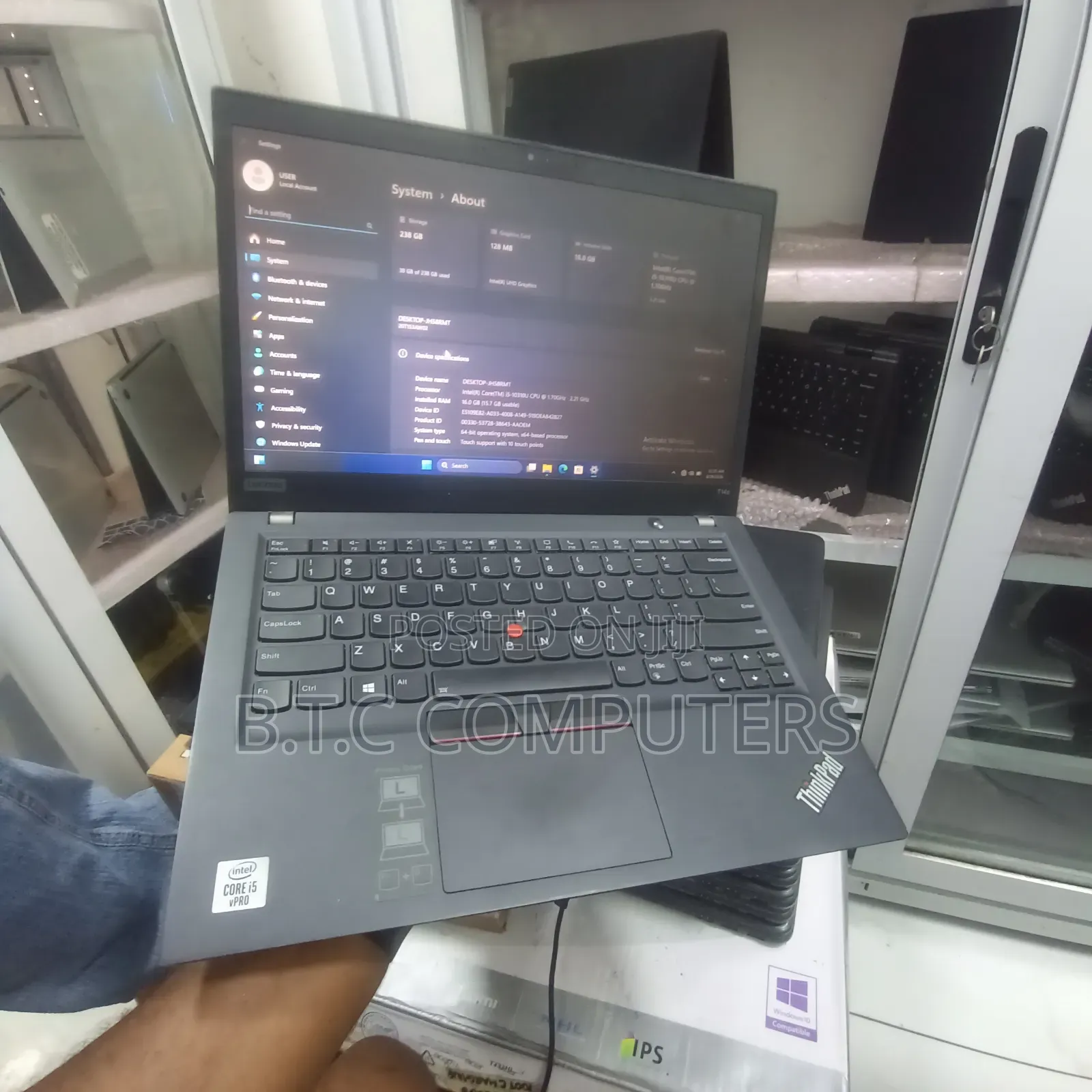 Laptop Lenovo ThinkPad T14s Gen 1 16GB Intel Core i5 SSD 256GB