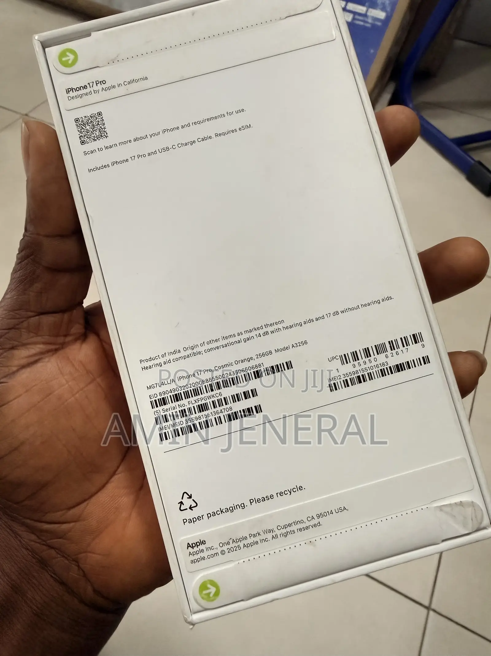New Apple iPhone 17 Pro 256 GB Orange