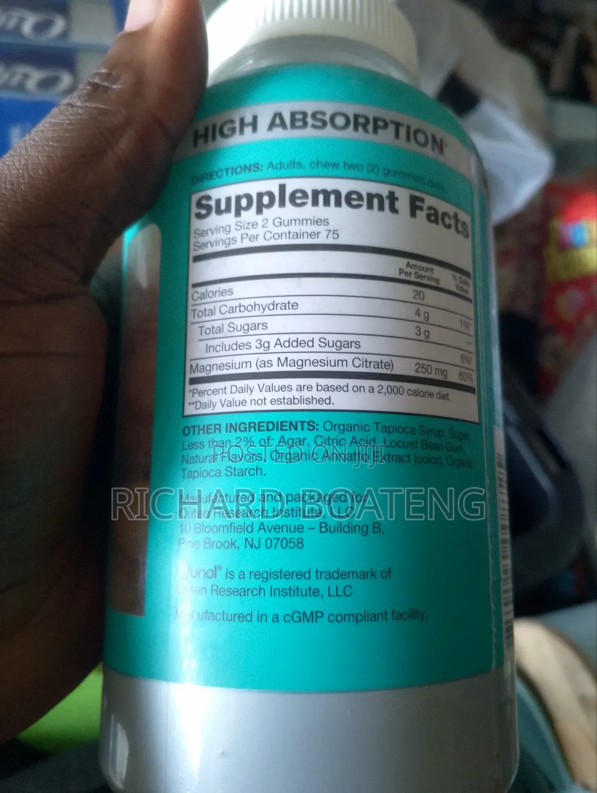 Magnesium Citrate 250mg