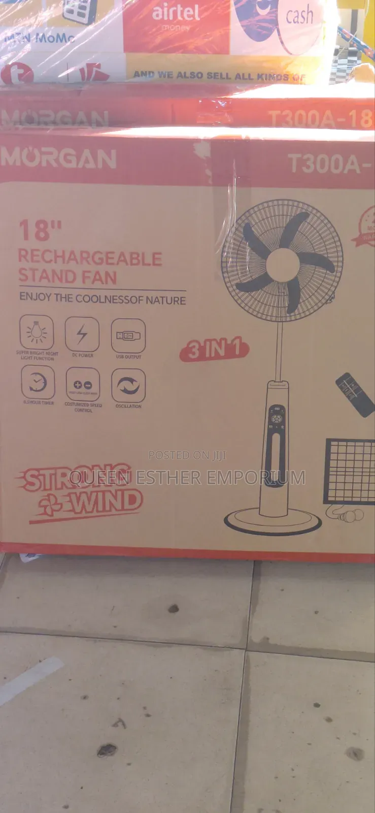 Morgan 18inches Rechargeable Fan