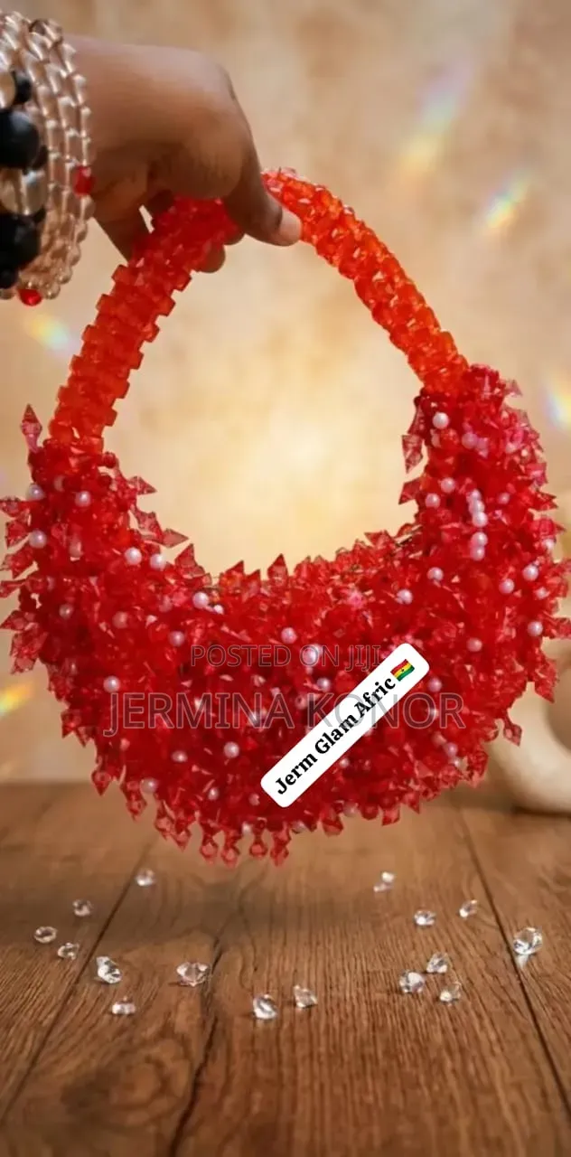 Jerm Glam Afric: Ice Bloom Luxury Bridal Crystal Pearl 3d Bag