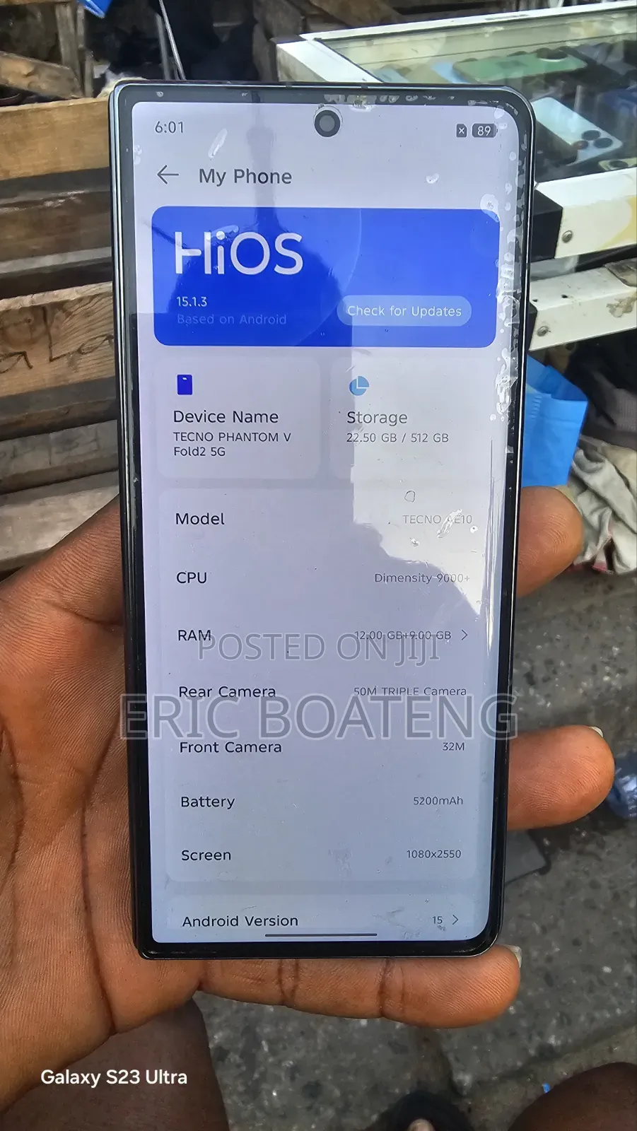 Tecno Phantom V Fold 512 GB Gray