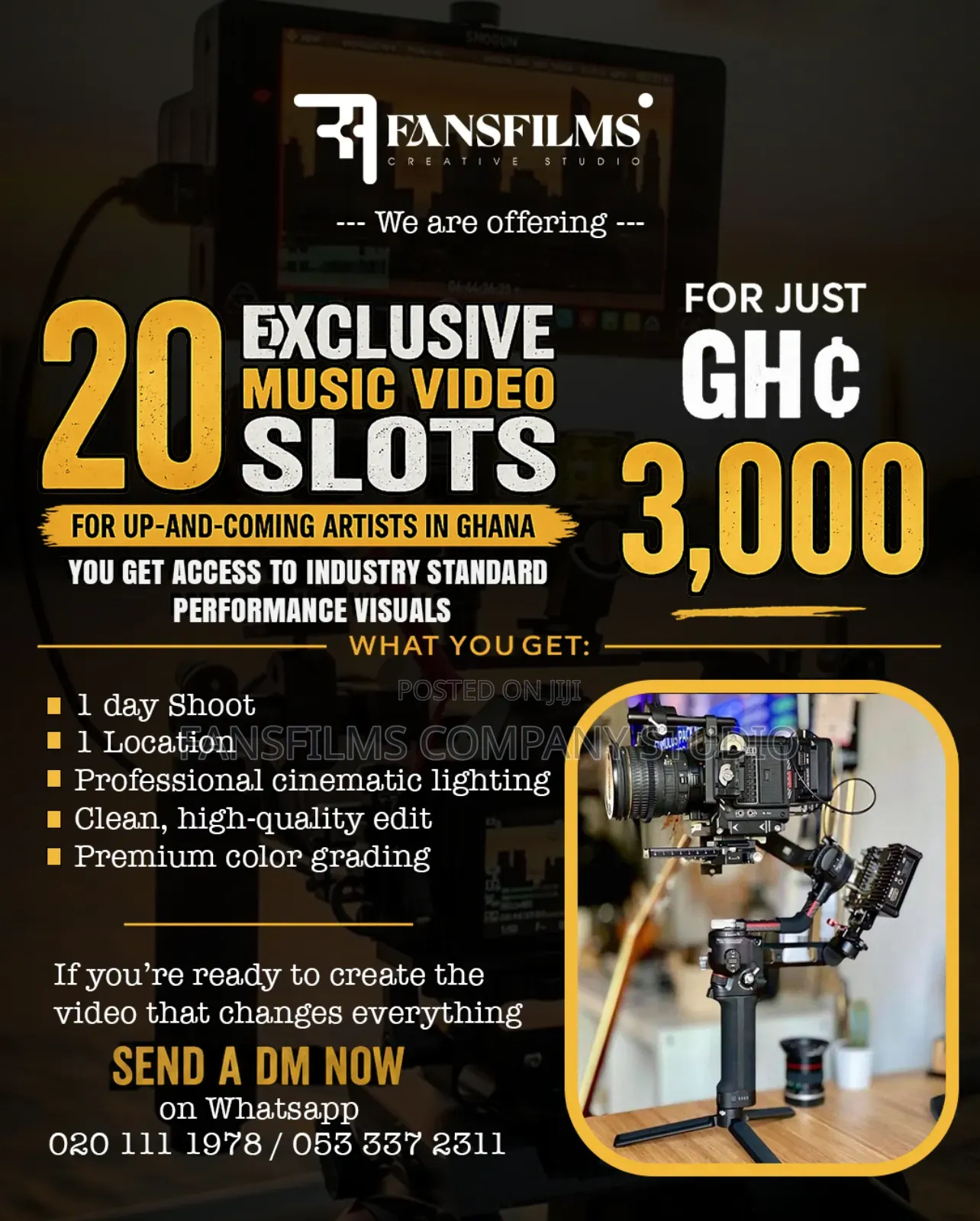 Music Video Shoot for Up-and-Coming Artists in Ghana