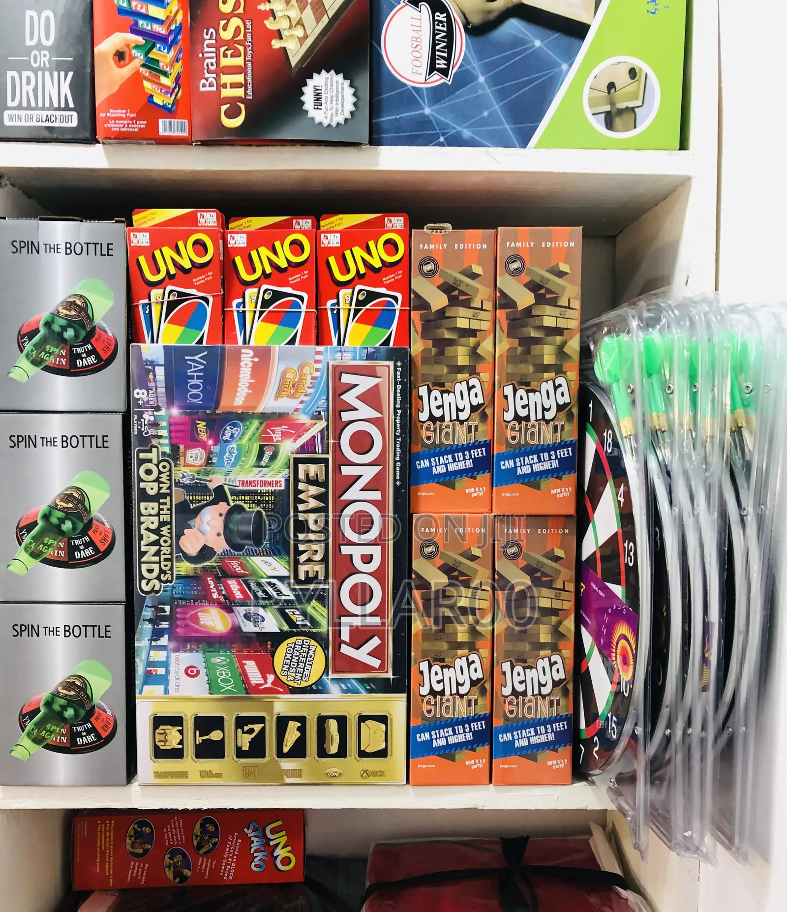 Board Games(Dart,Jenga,Do or Drink,Chess,Monopoly Scrabble)