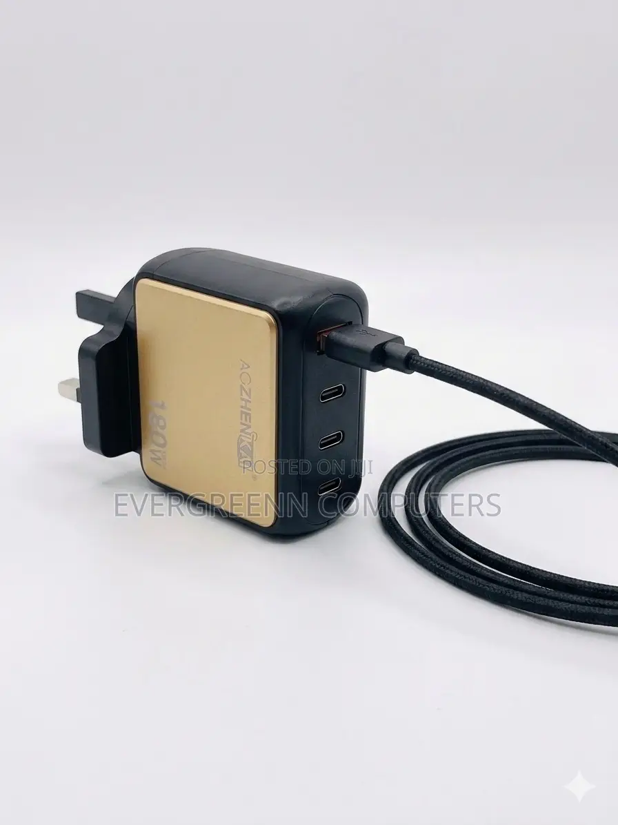 Aozhenkai 180w Gan 4-Port Super Fast Travel Charger (Brand New)