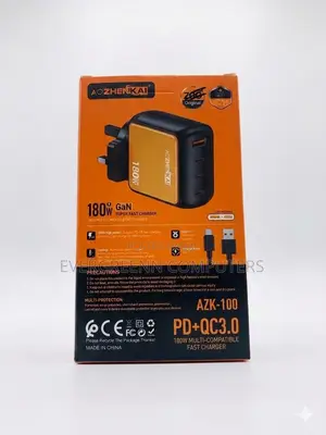 Aozhenkai 180w Gan 4-Port Super Fast Travel Charger (Brand New)