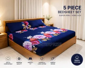 Cal King Size Bedsheets/ Super King Size 5 Piece Set. 72"×84" Inches