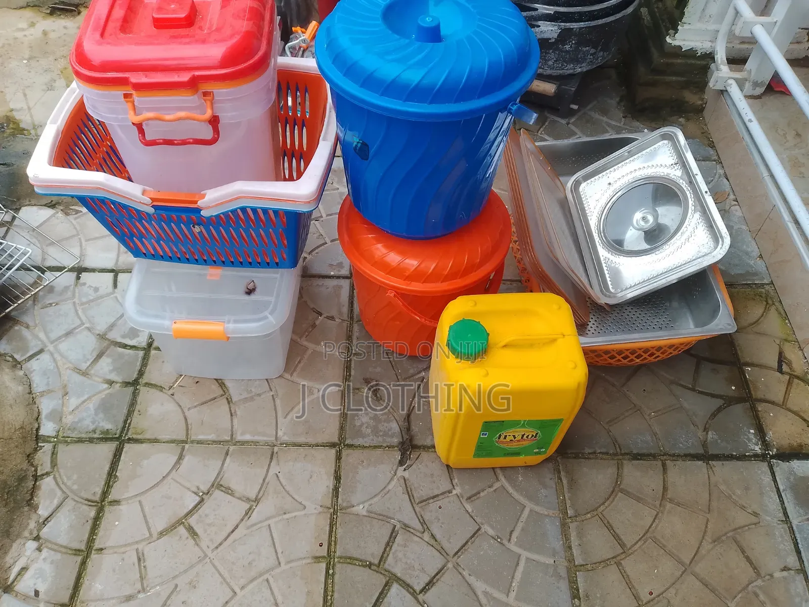 Plastic Rubbers and Basket