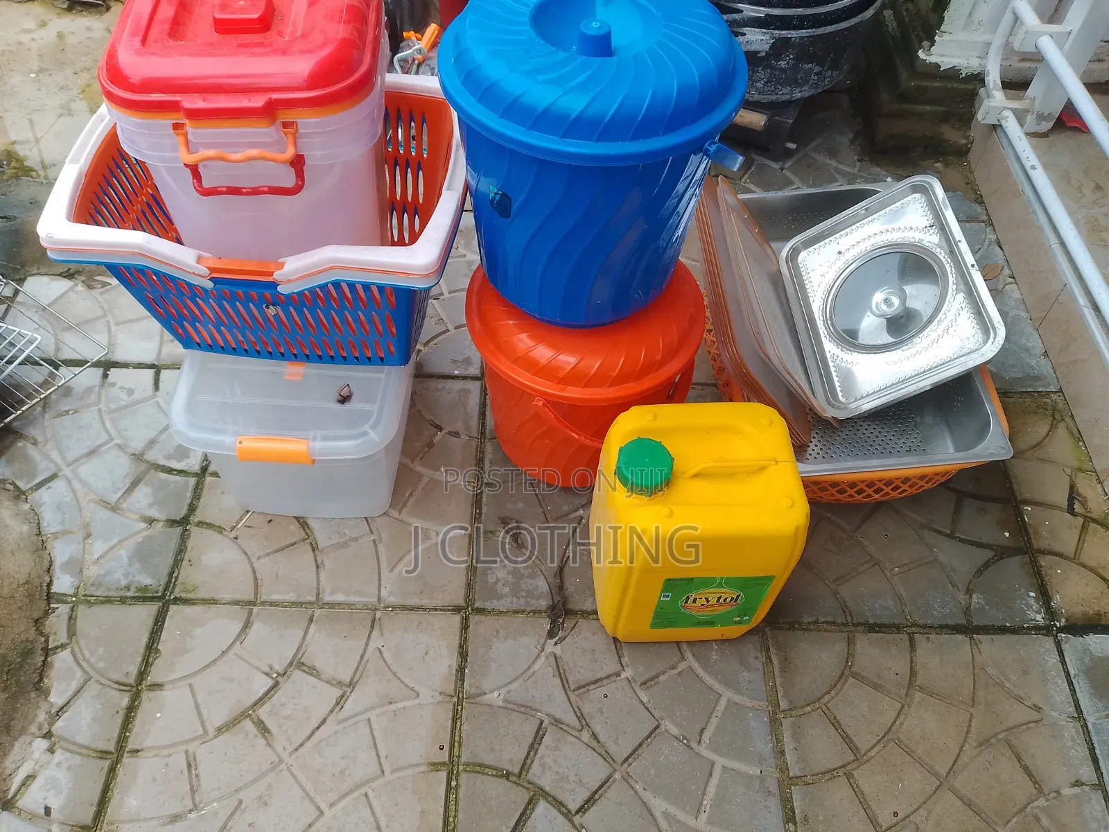Plastic Rubbers and Basket