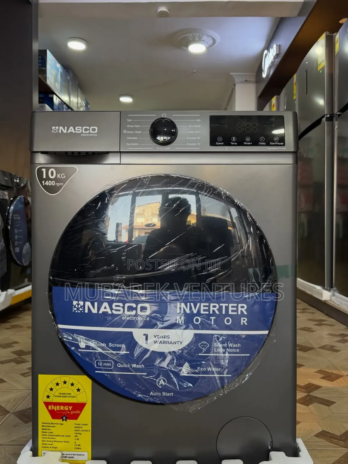 Nasco 10kg Front Load Washing Machine
