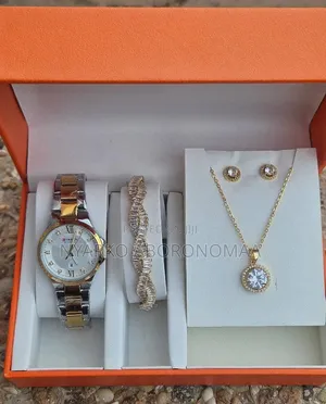 Classy Ladies Watch and Bracelet Jewelry Set